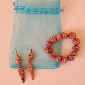 Womens Fashion Jewelry Hook Dangling Earrings Geometric with Bracelet